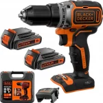 Black & Decker BL186KB Δραπανοκατσάβιδο Μπαταρίας Brushless 18V 2x2Ah BL186K1B2-QW - Image 2