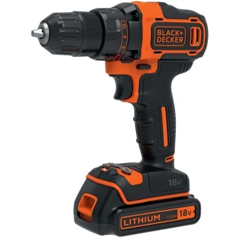 Black & Decker Δραπανοκατσάβιδο Μπαταρίας 18V 2x1.5Ah BD-BDCDD186B