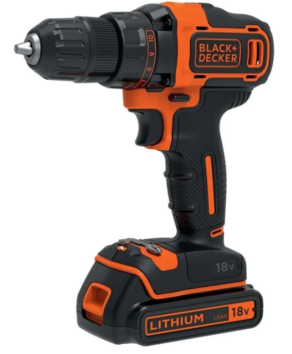 Black & Decker Δραπανοκατσάβιδο Μπαταρίας 18V 2x1.5Ah BD-BDCDD186B