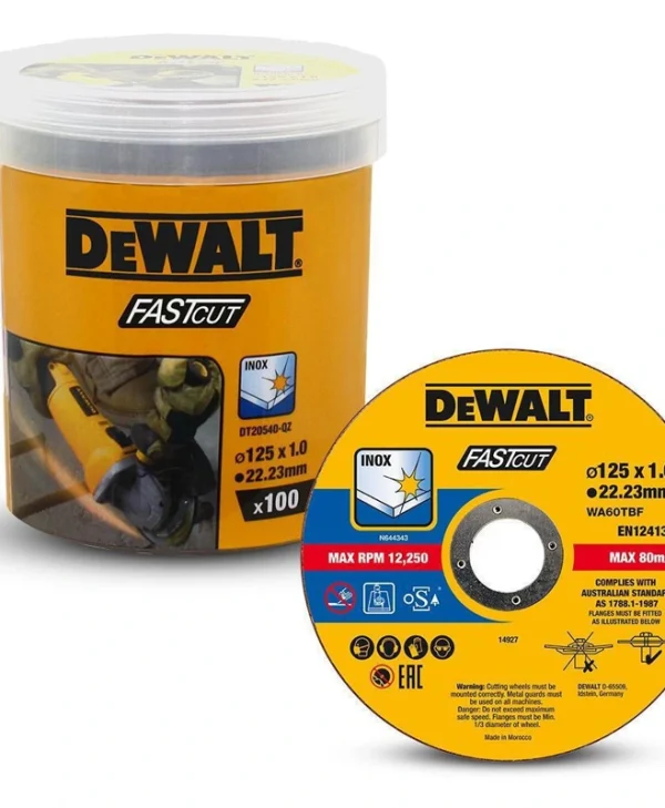 Dewalt Δίσκος Κοπής Μετάλλου 125mm 100τμχ DT2054