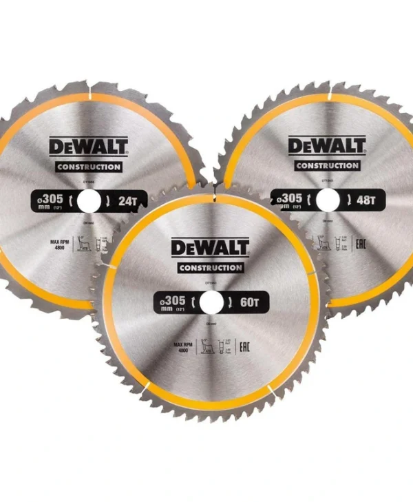 Dewalt Δίσκος Κοπής Ξύλου 305mm 3τμχ BD-DT1964