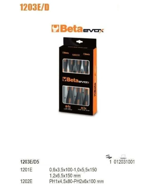 Beta Σετ Κατσαβίδια 1203E-D8P