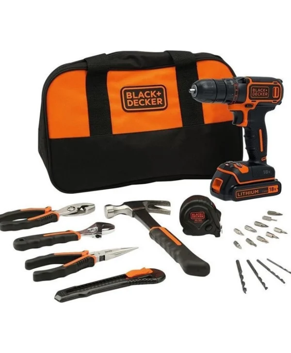 Black & Decker Δραπανοκατσάβιδο Μπαταρίας 18V 1x1.5Ah BDCDC18HTSA-QW