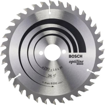 Bosch OP WO H Δίσκος Κοπής Ξύλου με 36 Δόντια 190mm 2608640616