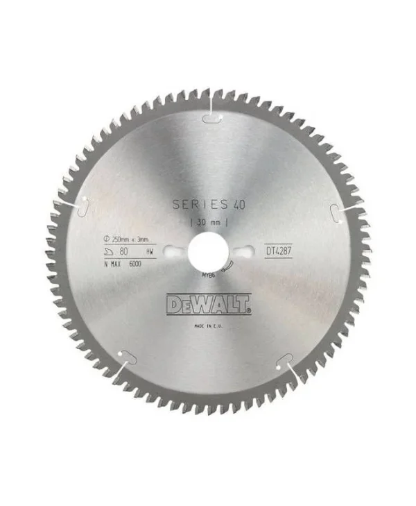 Dewalt Δίσκος Κοπής Αλουμινίου με 80 Δόντια 250mm DT4287-QZ