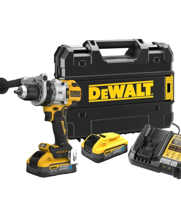 DEWALT PowerStack Κρουστικό Δραπανοκατσάβιδο Μπαταρίας Brushless 18V 2x5Ah DCD1007H2T-QW