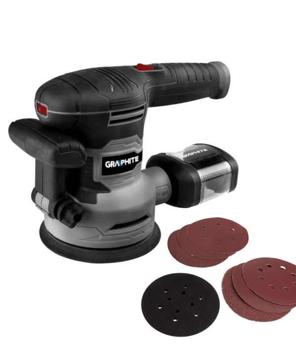 Graphite Έκκεντρο Τριβείο 150mm Ρεύματος 450W με Ρύθμιση Ταχύτητας και με Σύστημα Αναρρόφησης 59G349