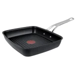 Tefal Jamie Oliver Cook's Classics Grill Pan 23x27 Cm Non-stick Coating Ridged Cooking Surface Induction Compatible Oven Safe Riveted Handle E2454144
