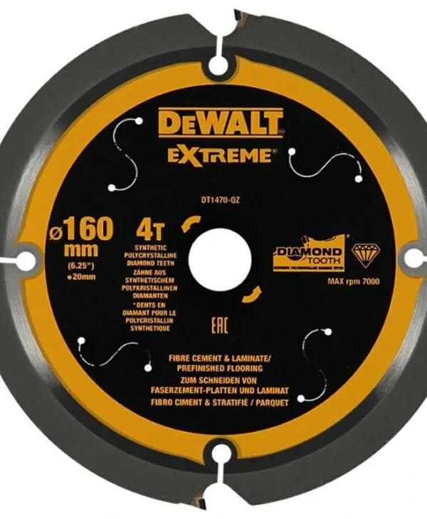 Dewalt Circular Saw 160x20mmx4z Fiber Cement Dt1470-qz DT1470-QZ