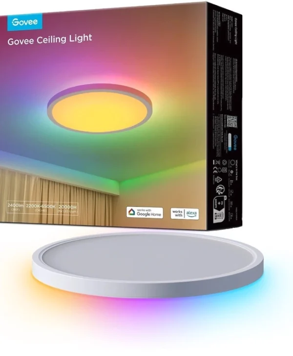 Govee Παραλληλόγραμμο Εξωτερικό LED Panel 24W με RGBIC Φως 30.5x30.5εκ. H80A1C01