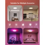 Govee Παραλληλόγραμμο Εξωτερικό LED Panel 24W με RGBIC Φως 30.5x30.5εκ. H80A1C01 - Image 5