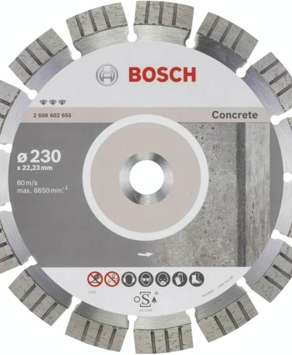 Bosch Δίσκος Κοπής Δομικών Υλικών 230mm 2608602655