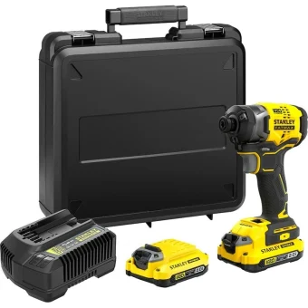 Stanley Fatmax Κατσαβίδι Μπαταρίας Brushless 18V 2x2Ah SF-SFMCF820D2K