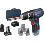 Bosch GSB 12V-15 Κρουστικό Δραπανοκατσάβιδο Μπαταρίας 12V 1x2Ah & 1x4Ah 06019B690G