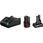 Bosch Σετ 2 Μπαταριών Εργαλείου Λιθίου 12V Χωρητικότητας 2Ah με Φορτιστή GAL 12V-40 1600A01NC9