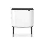 Brabantia Κάδος Απορριμμάτων από Ανοξείδωτο Ατσάλι Λευκός 36lt 313509