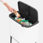 Brabantia Κάδος Απορριμμάτων από Ανοξείδωτο Ατσάλι Λευκός 36lt 313509 - Image 4