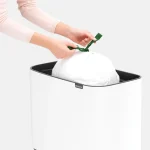 Brabantia Κάδος Απορριμμάτων από Ανοξείδωτο Ατσάλι Λευκός 36lt 313509 - Image 5