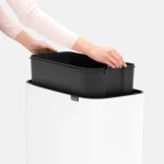 Brabantia Κάδος Απορριμμάτων από Ανοξείδωτο Ατσάλι Λευκός 36lt 313509 - Image 6