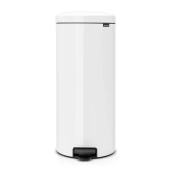 Brabantia NewIcon Κάδος Απορριμμάτων από Ανοξείδωτο Ατσάλι με Πεντάλ Λευκός 30lt 11 17 85