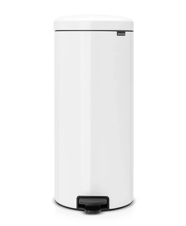 Brabantia NewIcon Κάδος Απορριμμάτων από Ανοξείδωτο Ατσάλι με Πεντάλ Λευκός 30lt 11 17 85