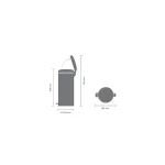 Brabantia NewIcon Κάδος Απορριμμάτων από Ανοξείδωτο Ατσάλι με Πεντάλ Λευκός 30lt 11 17 85 - Image 6
