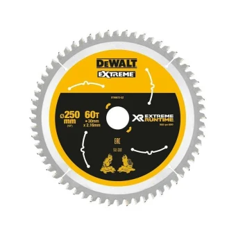 DEWALT Δίσκος Κοπής Ξύλου με 60 Δόντια 250mm DT99573-QZ