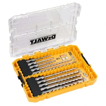 Dewalt Σετ 10 Τρυπάνια με SDS Plus Στέλεχος για Δομικά Υλικά DT70753-QZ