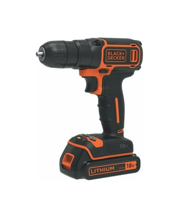 Black & Decker Κρουστικό Δραπανοκατσάβιδο Μπαταρίας 18V 1x1.5Ah BDCHD18-QW