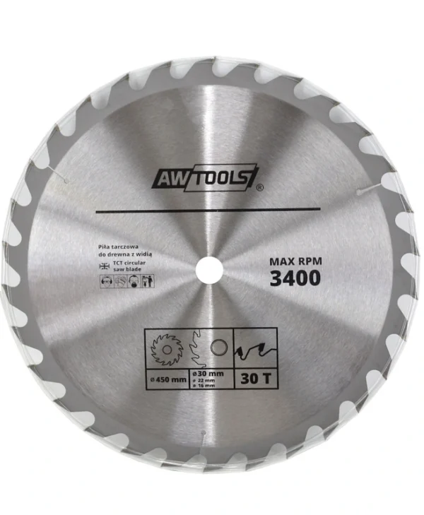 AWTools Δίσκος Κοπής Ξύλου με 40 Δόντια 500mm AW48494