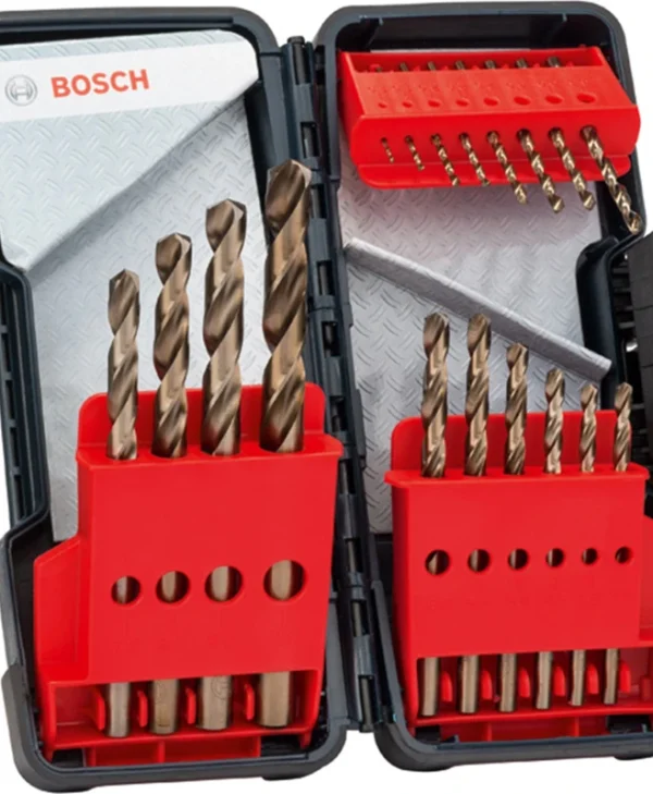 Bosch Σετ 18 HSS-Co Τρυπάνια HSS με Κυλινδρικό Στέλεχος για Μέταλλο 2607017047