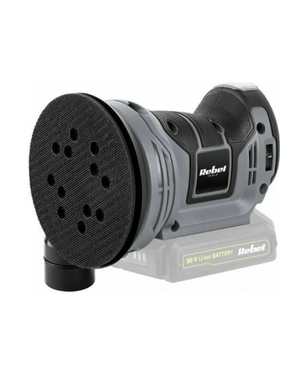 Rebel Έκκεντρο Τριβείο 125mm Μπαταρίας 20V Solo με Ρύθμιση Ταχύτητας και με Σύστημα Αναρρόφησης LEC-RB-1059