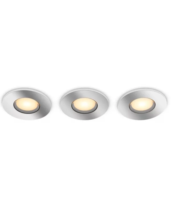Philips Χωνευτό Σποτ Ασημί 1τμχ 929003807901