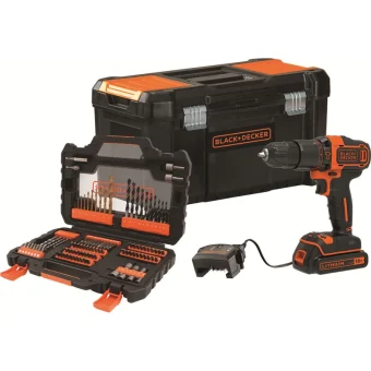 Black & Decker Κρουστικό Δραπανοκατσάβιδο Μπαταρίας 18V 1x1.5Ah BDCHD18S1KA-QW