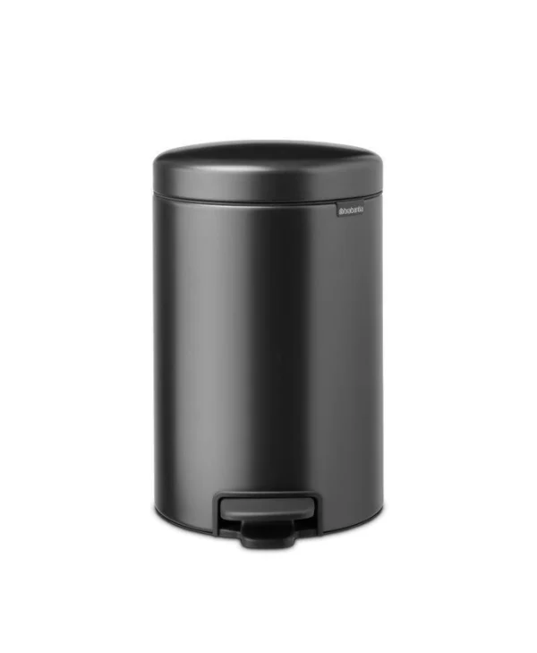 Brabantia Newicon Κάδος Απορριμμάτων Πλαστικός με Πεντάλ Γκρι 12lt 23 34 87