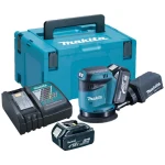Makita Έκκεντρο Τριβείο 125mm Μπαταρίας 18V 2x5Ah με Ρύθμιση Ταχύτητας και με Σύστημα Αναρρόφησης DBO180RTJ