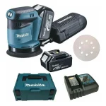 Makita Έκκεντρο Τριβείο 125mm Μπαταρίας 18V 2x5Ah με Ρύθμιση Ταχύτητας και με Σύστημα Αναρρόφησης DBO180RTJ - Image 3