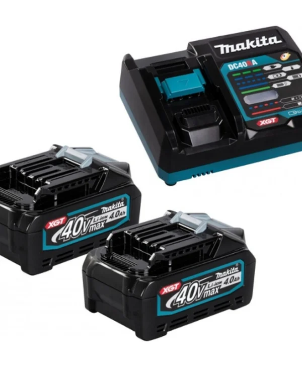 Makita Σετ 2 Μπαταριών Εργαλείου Λιθίου 40V Χωρητικότητας 4Ah με Φορτιστή 191J97-1