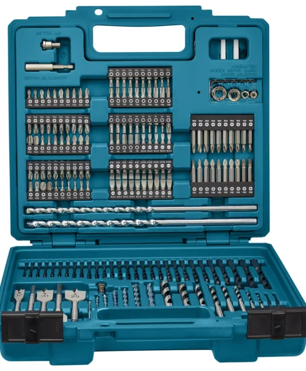 Makita Σετ 256 Τρυπάνια με Εξάγωνο Στέλεχος για Ξύλο, Μέταλλο, Δομικά Υλικά και Γυψοσανίδα E-11689