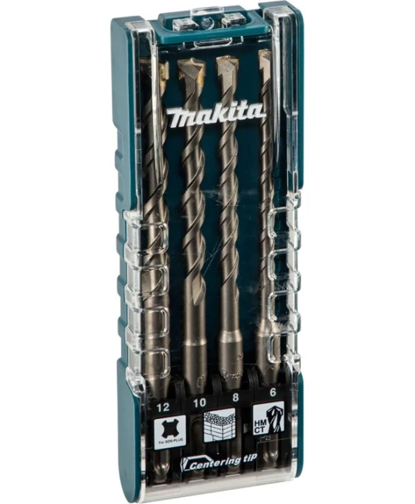 Makita Τρυπάνι Καρβιδίου με SDS Plus Στέλεχος για Δομικά Υλικά 6mm / 8mm / 10mm / 12mm E-13605