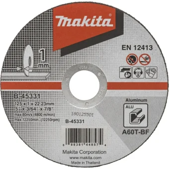 Makita Δίσκος Κοπής Αλουμινίου 125mm B-45331
