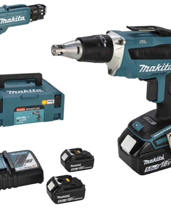 Makita Κατσαβίδι Γυψοσανίδας Μπαταρίας Brushless 18V DFS452TJX2