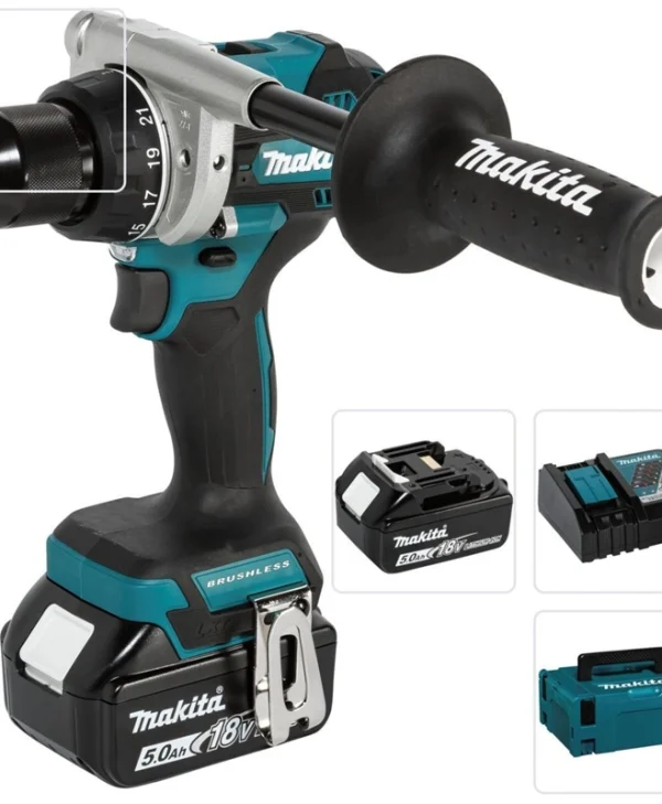 Makita Δραπανοκατσάβιδο Μπαταρίας 18V 2x5Ah DDF492RTJ