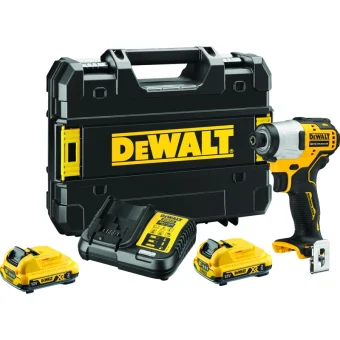 Dewalt Παλμικό Κατσαβίδι Μπαταρίας Brushless 12V 2x2Ah DCF801D2-QW