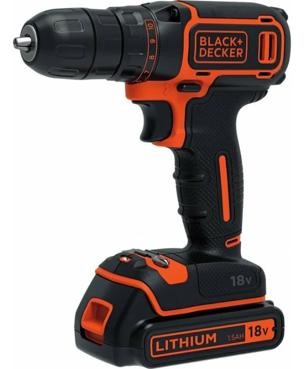 Black & Decker Δραπανοκατσάβιδο Μπαταρίας 18V 1x1.5Ah BDCDC18B