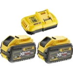 Dewalt Σετ 2 Μπαταριών Εργαλείου Λιθίου 54V Χωρητικότητας 9Ah με Φορτιστή Flexvolt DCB118X2-QW