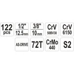 Yato Βαλίτσα με 122 Εργαλεία YT-38901 - Image 7