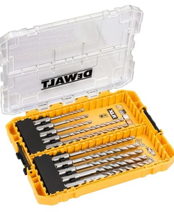 Dewalt Σετ 10 Διαμαντοτρύπανα Καρβιδίου με SDS Plus Στέλεχος για Δομικά Υλικά και Μέταλλο DT70752-QZ