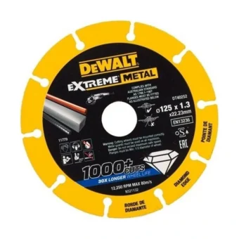 Dewalt Δίσκος Κοπής Μετάλλου με 10 Δόντια 125mm DT40252-QZ