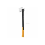 Fiskars X32 Τσεκούρι Σχισίματος Μήκους 81.5cm και Βάρους 2440gr με λαβή Fiberglass 1069108 - Image 5